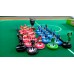Subbuteo Andrew Table Soccer Set Olympiacos Bayer Leverkusen 6-2, 11/9/2002 Champions League game on WSB Professional bases